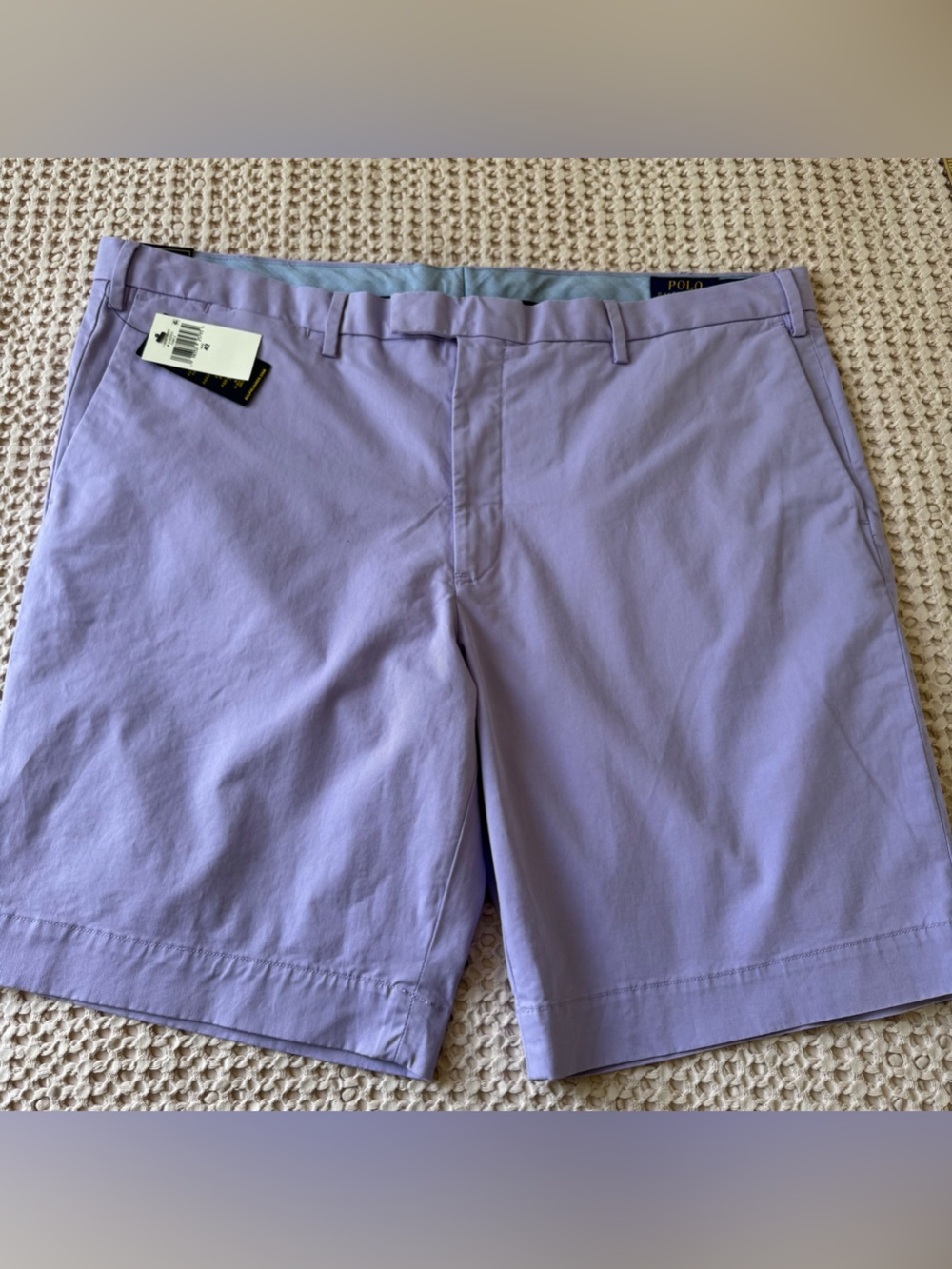 Polo Ralph Lauren Men’s Purple Stretch Slim Fit Shorts Size 42 Cotton NWT